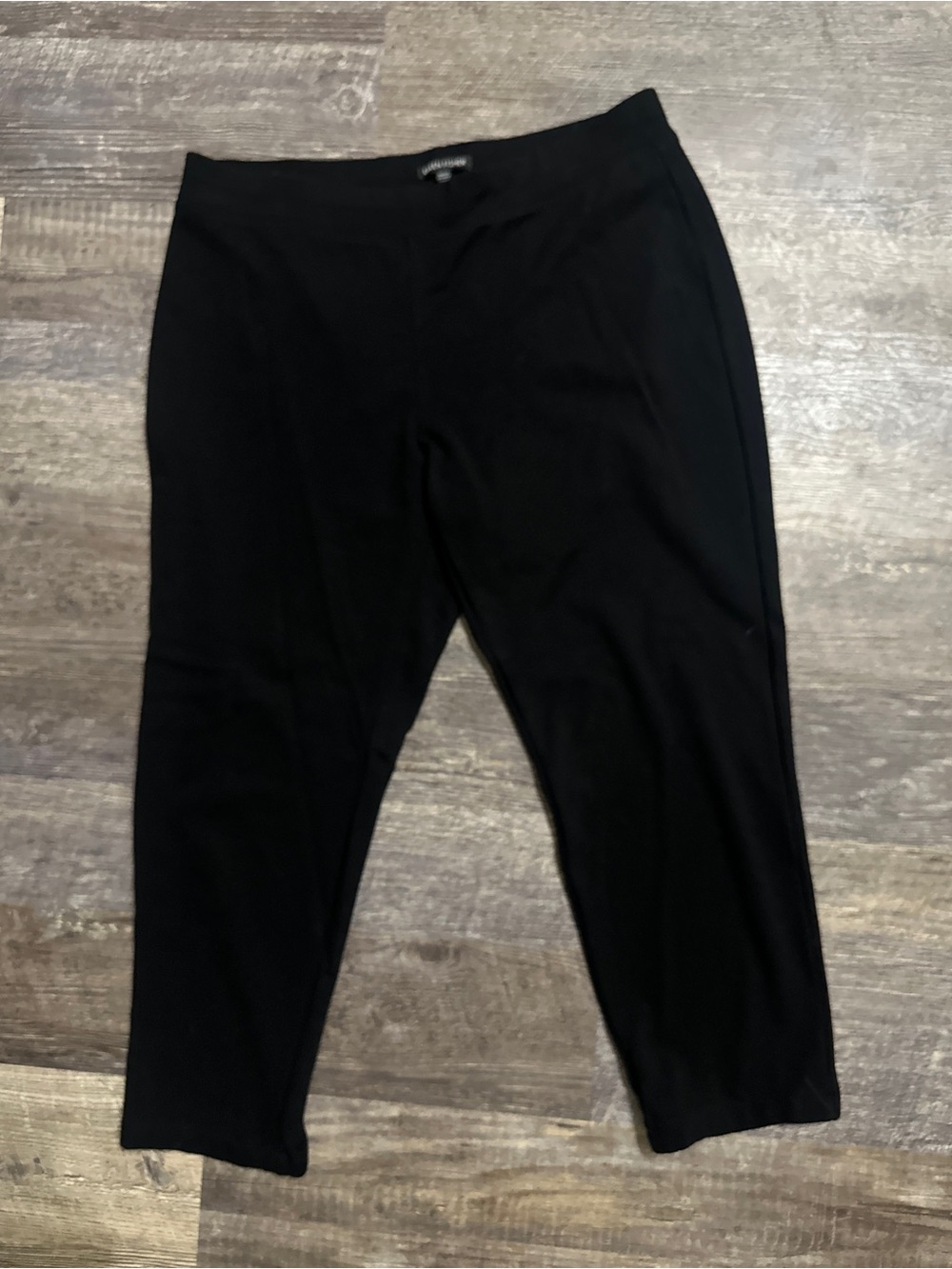 Eileen Fisher Women's Medium/Petite Flex Ponte Black Ankle Pants Style P0696
